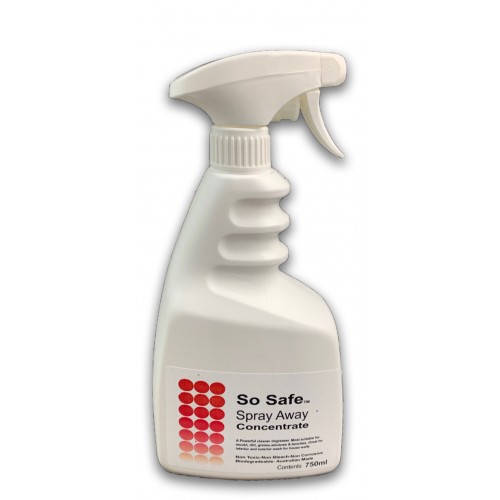 Spray Away Kit1|Bacteria & Mould Killer | Premix 750Ml + Larger 1L Concentrate | Non Toxic |Includes Mask+Gloves- SAVE $5