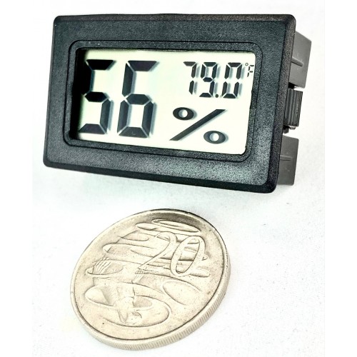 Mini Humidity Meter - BLACK |Humidity** includes batteries | Ideal for camera and music cases, small cabinets,car dashboard etc Mini Humidity Meter - BLACK |Humidity** includes batteries | Ideal for camera and music cases, small cabinets,car dashboard etc