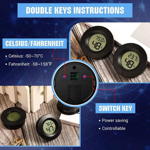 Mini Humidity Meter-Round | ideal for music cases,cars, camera bags and small cabinets Mini Humidity Meter-Round | ideal for music cases,cars, camera bags and small cabinets