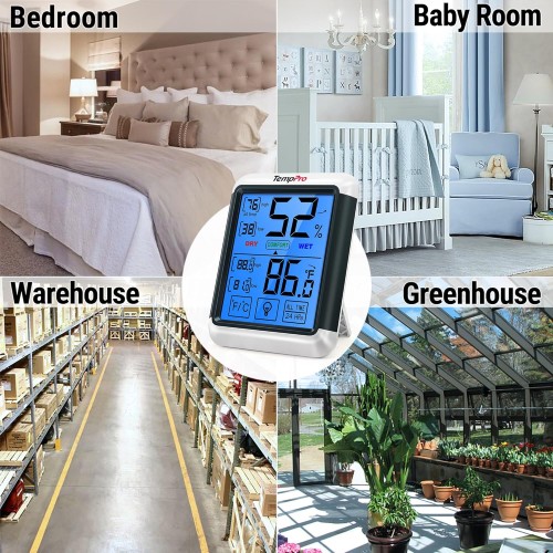 TempPro TP55 Digital Temperature & Humidity Meter | Large Backlit Hygrometer TempPro TP55 Digital Temperature & Humidity Meter | Large Backlit Hygrometer
