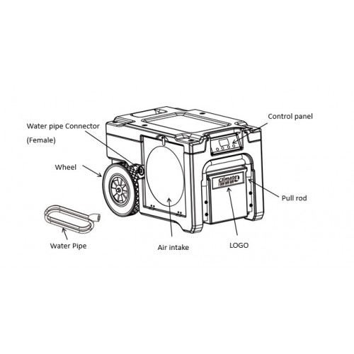 DDC 75 Crawl Space Compact Dehumidifier + pump|Stackable Low Profile DDC 75 Crawl Space Compact Dehumidifier + pump|Stackable Low Profile